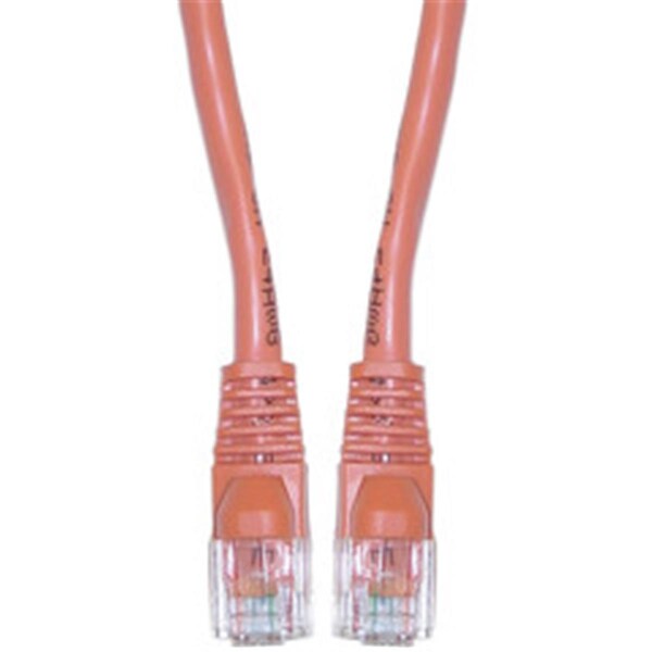 Cable Wholesale Cat6a Orange Ethernet Patch Cable Snagless Molded Boot 500 MHz 5 foot 13X6-03105 - main